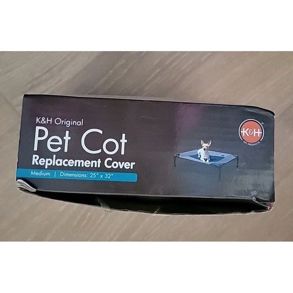 K&H Original Pet Cot Replacement Cover Only. Gray/Black Medium